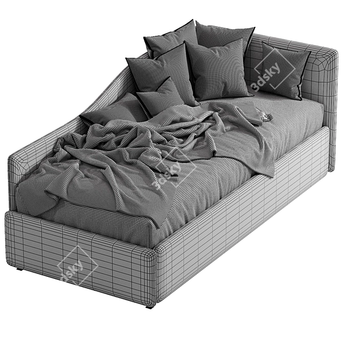 Titti 1 Single Bed: Stylish and Functional 3D model image 5
