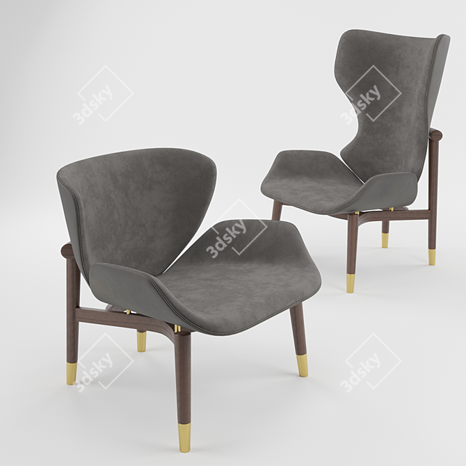 Luxury Jorgen Armchair: Exquisite Design for Ultimate Comfort 3D model image 1