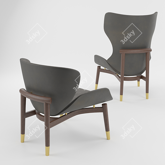 Luxury Jorgen Armchair: Exquisite Design for Ultimate Comfort 3D model image 2