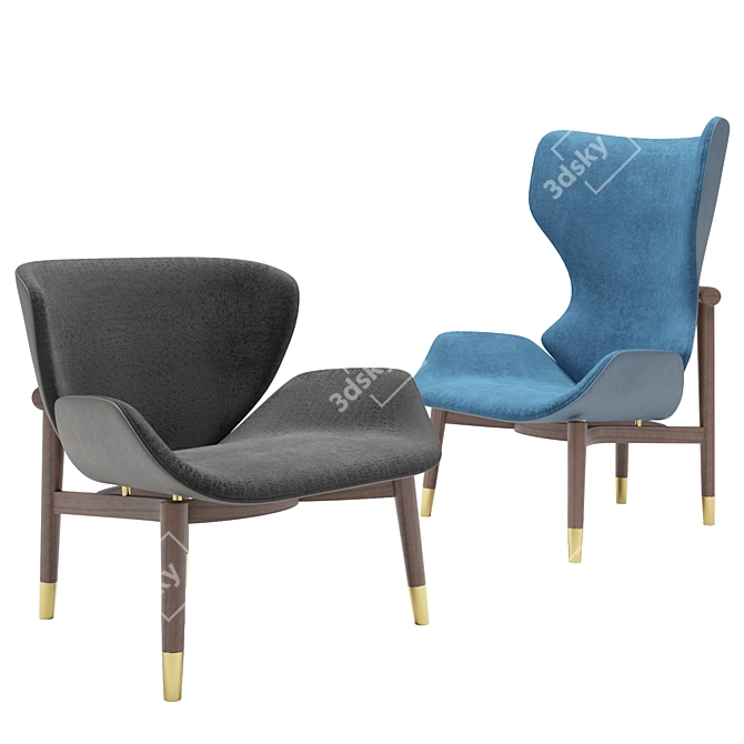 Luxury Jorgen Armchair: Exquisite Design for Ultimate Comfort 3D model image 6