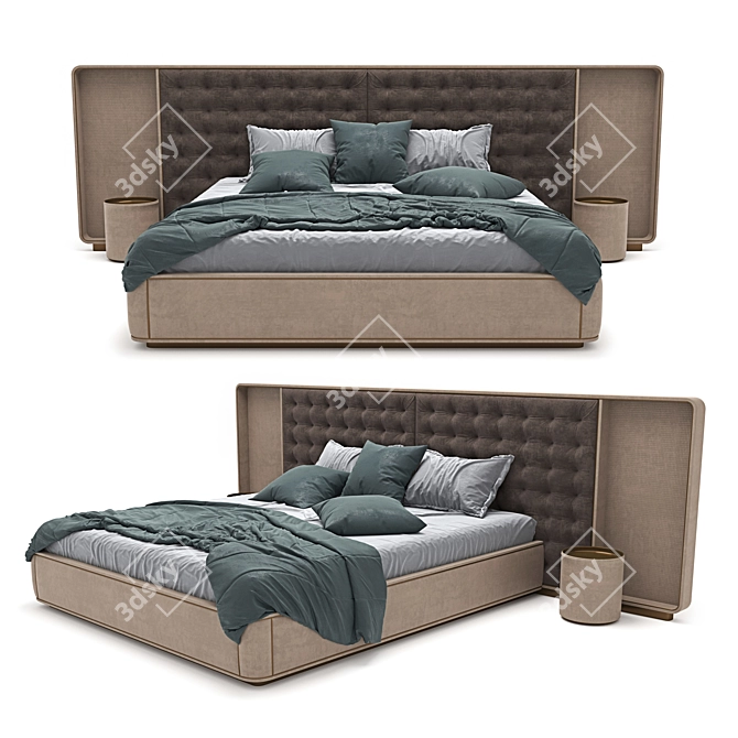 Elegant Ripley Bed: Exclusive Design 3D model image 1