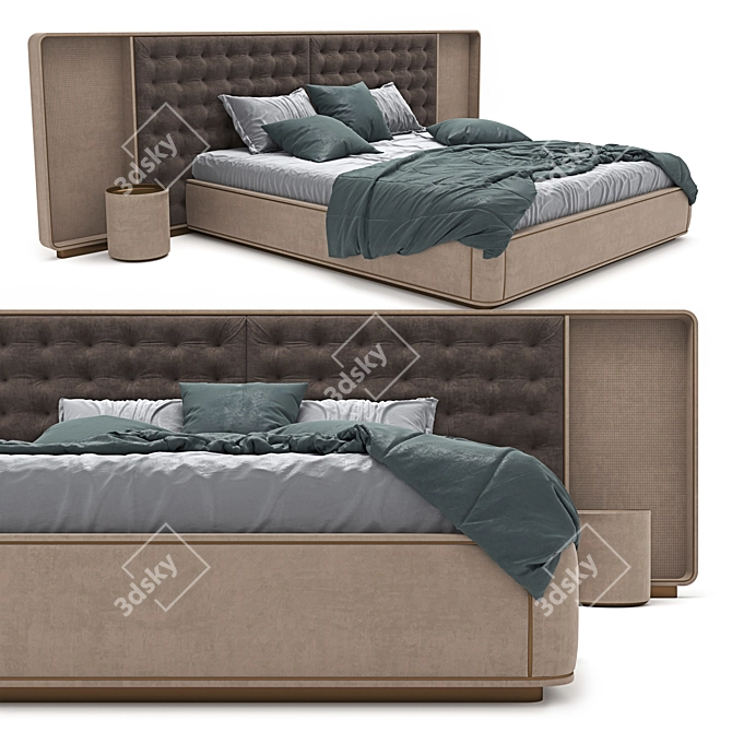 Elegant Ripley Bed: Exclusive Design 3D model image 2