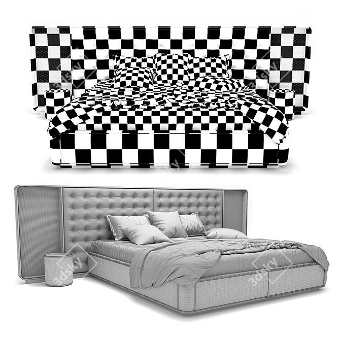 Elegant Ripley Bed: Exclusive Design 3D model image 3