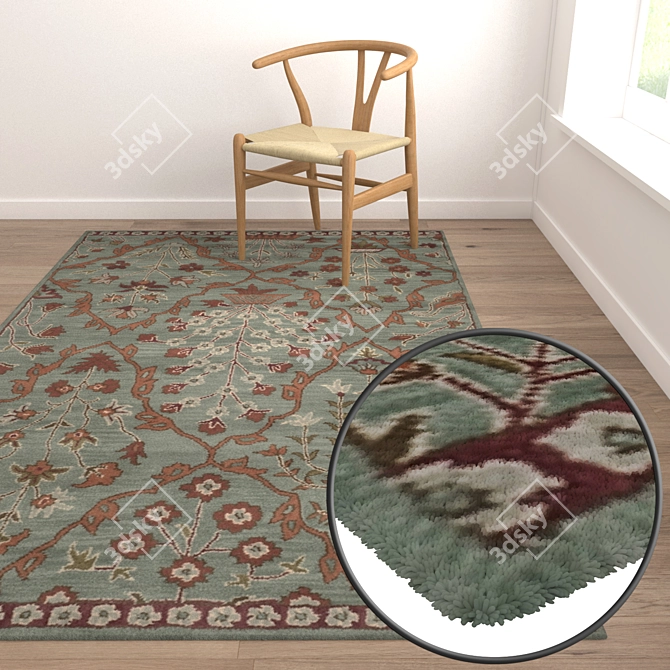 Luxury Carpet Set: High-Quality Textures 3D model image 5