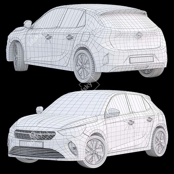 Opel E Corsa 2019: Electric Efficiency & Stylish Comfort 3D model image 4