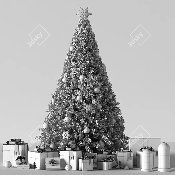 Vray-Ready Christmas Tree 03 3D model image 4
