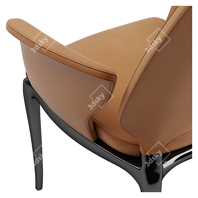 Contour Leather Chair 3D model image 2