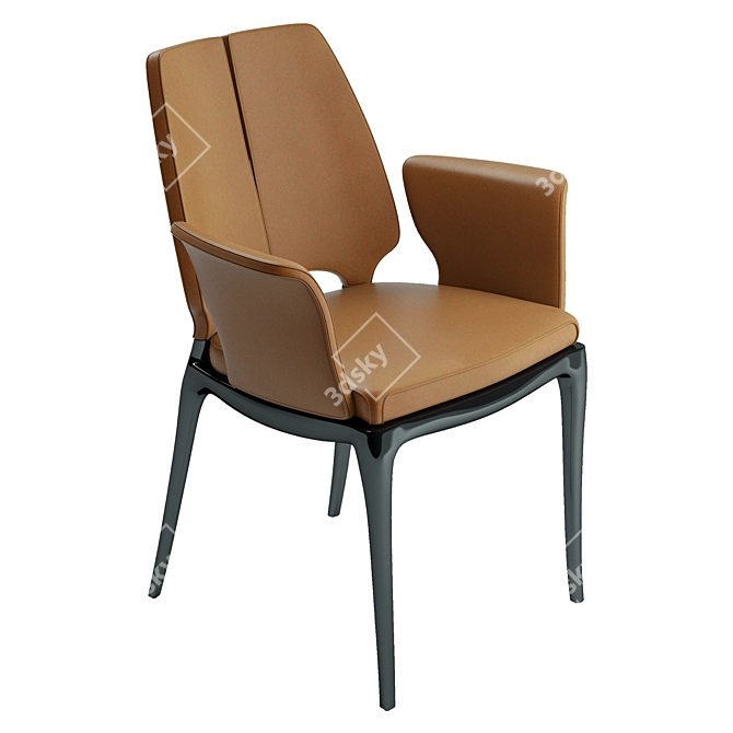 Contour Leather Chair 3D model image 10