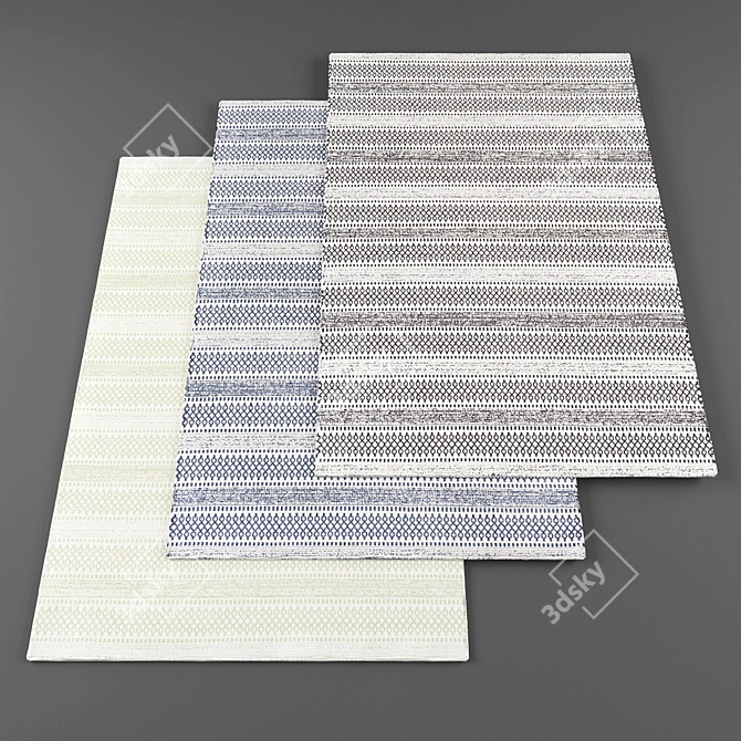 High-Res Random Rugs Pack 3D model image 1