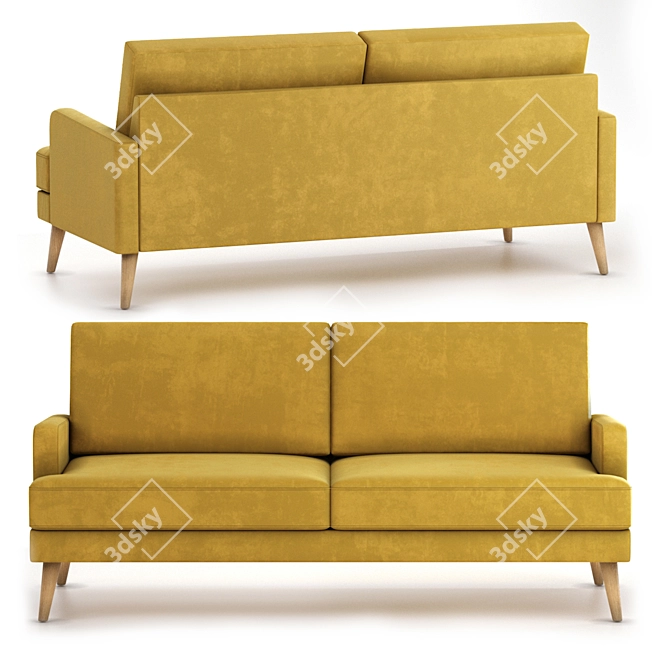 Luxurious Hevith Barhat Sofa 3D model image 3