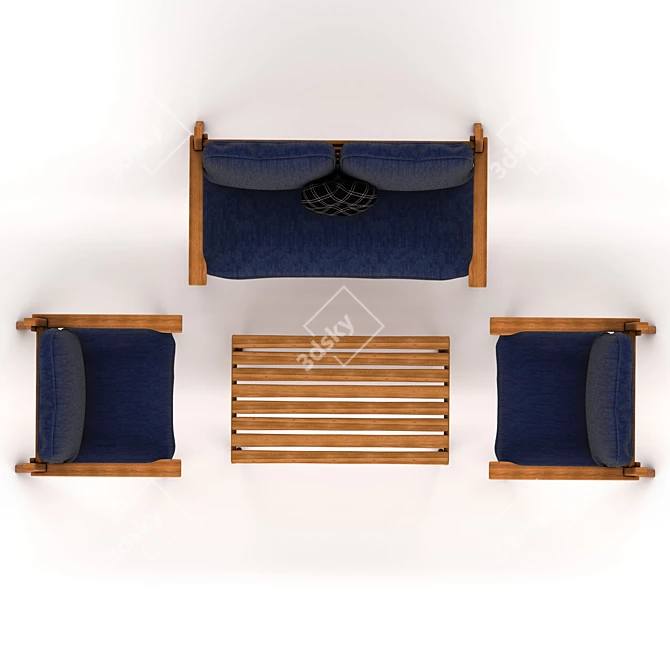 Koctas Coffee Garden Seating: Elegant and Spacious 3D model image 5
