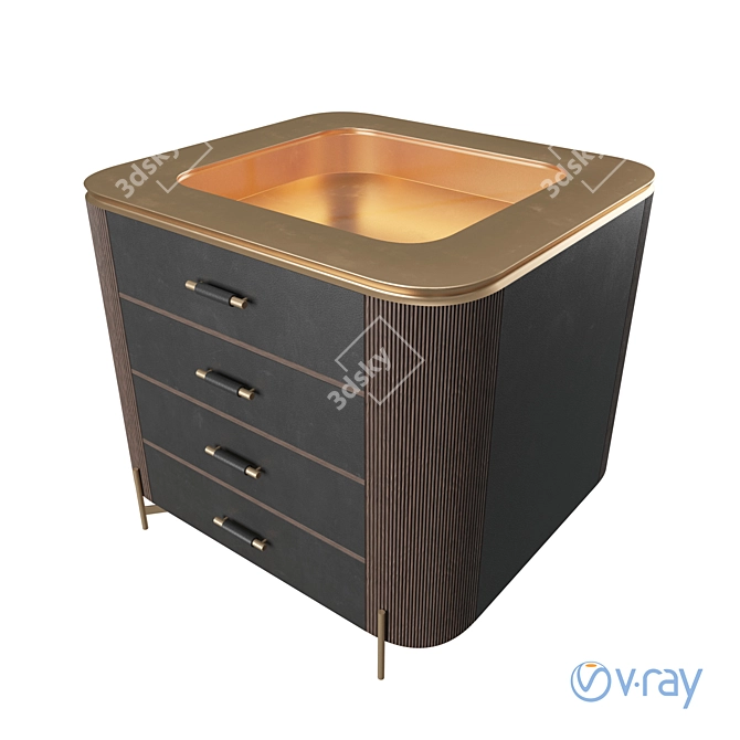 Elegant Display Cabinet in Luxury Design 3D model image 1