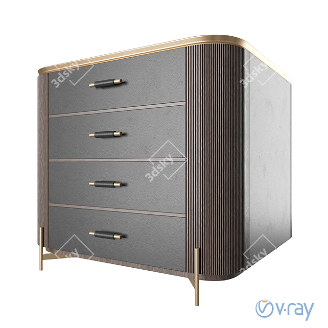 Elegant Display Cabinet in Luxury Design 3D model image 3