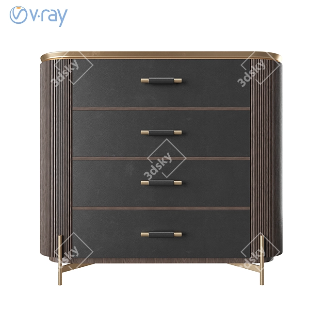 Elegant Display Cabinet in Luxury Design 3D model image 6