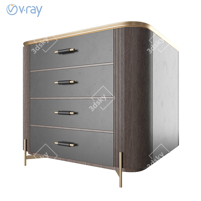 Elegant Display Cabinet in Luxury Design 3D model image 7