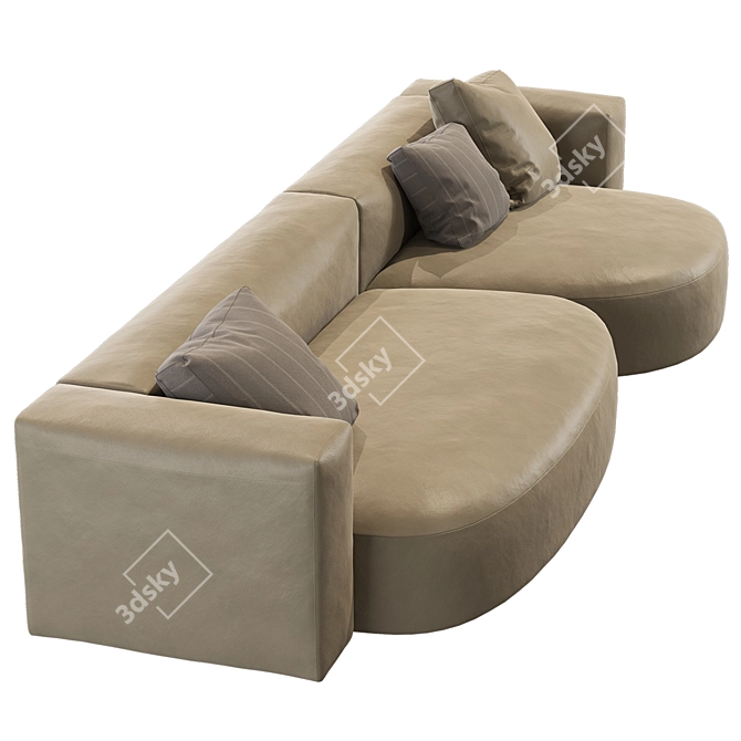 Elegant Litos Sofa, Designed by Studio Sebastian Herkner 3D model image 4