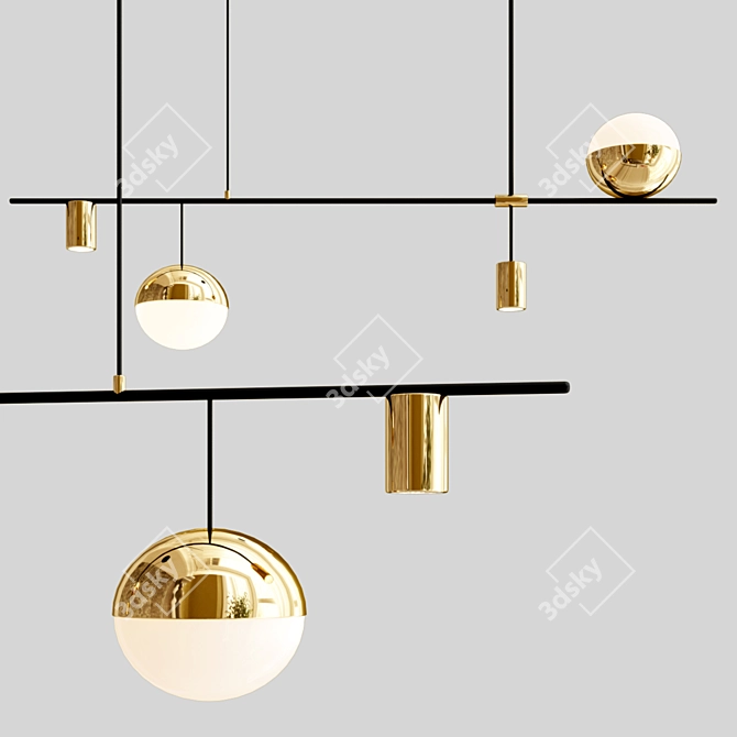 Geometric Ambient Pendant Light 3D model image 1