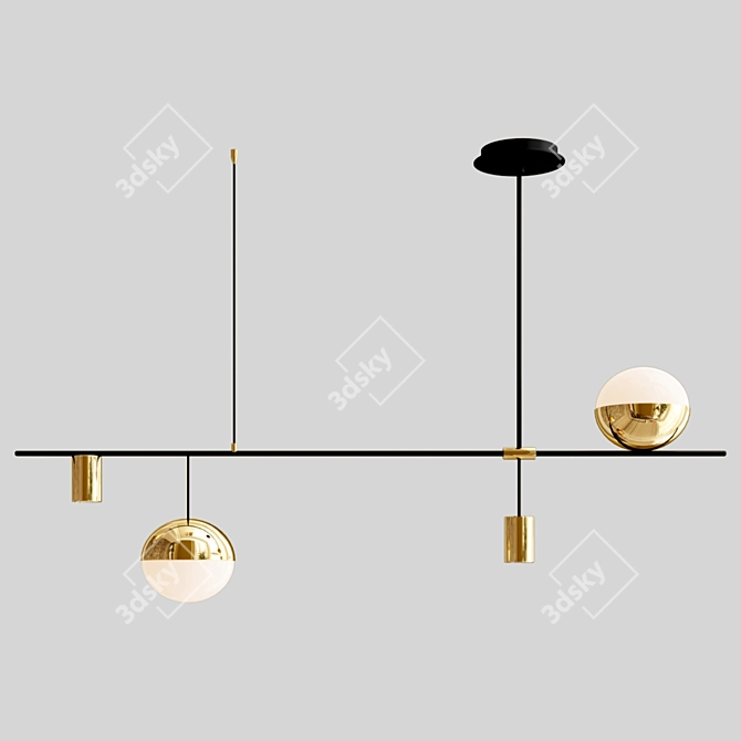 Geometric Ambient Pendant Light 3D model image 3