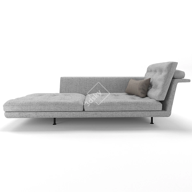 Vitra Grand Sofa with Chaise Longue 3D model image 5