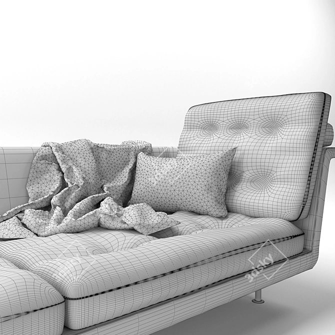 Vitra Grand Sofa with Chaise Longue 3D model image 6