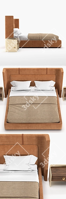 MezzoCollection Bed PERRY: Sleek and Stylish Comfort 3D model image 3