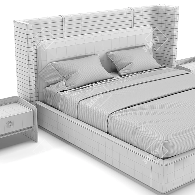 MezzoCollection Bed PERRY: Sleek and Stylish Comfort 3D model image 5