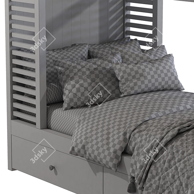 Cozy House Children's Bed 3D model image 5
