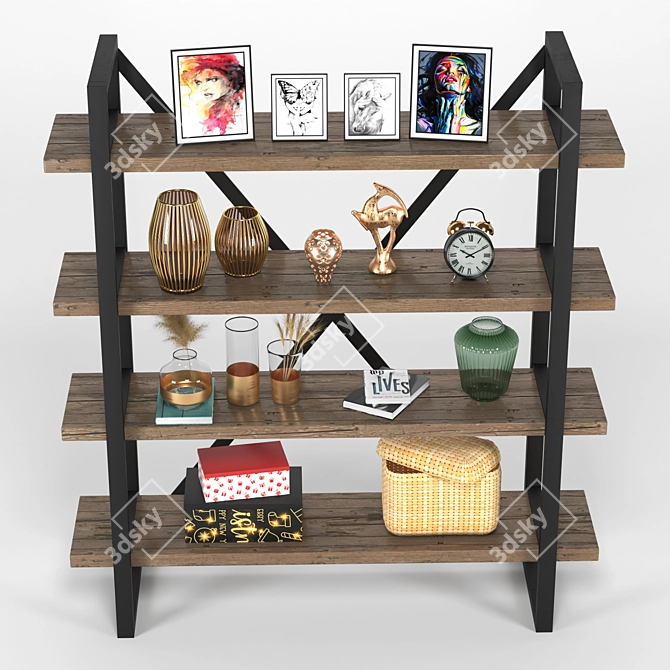 Elegant Decor Shelve 3D model image 7