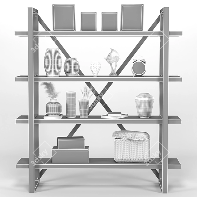 Elegant Decor Shelve 3D model image 8