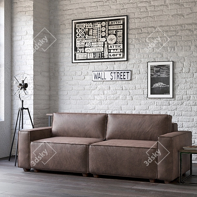 Versatile Modular Sofa - Transform Your Space 3D model image 3