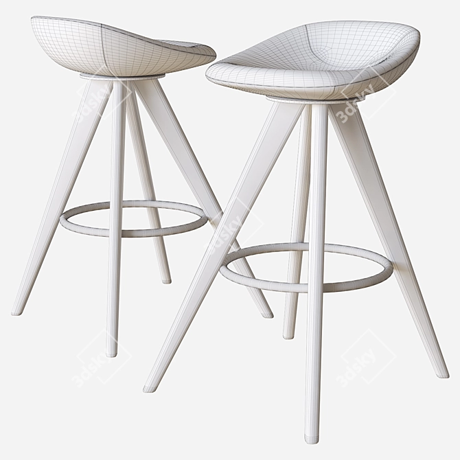 Modern Palm Stool by Calligaris 3D model image 3