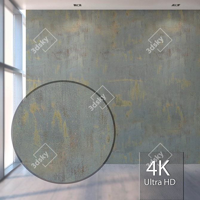 Seamless Metal 990 Texture Kit 3D model image 1