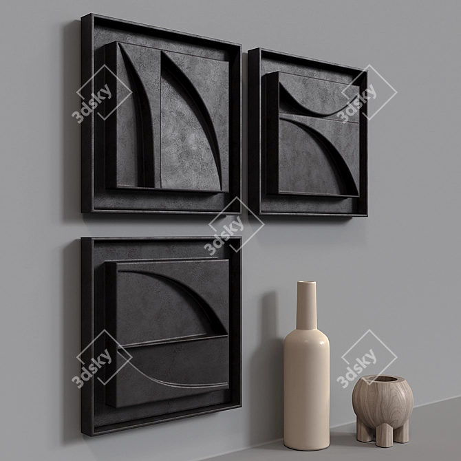 Elegant Chocolate Decor Set 3D model image 3