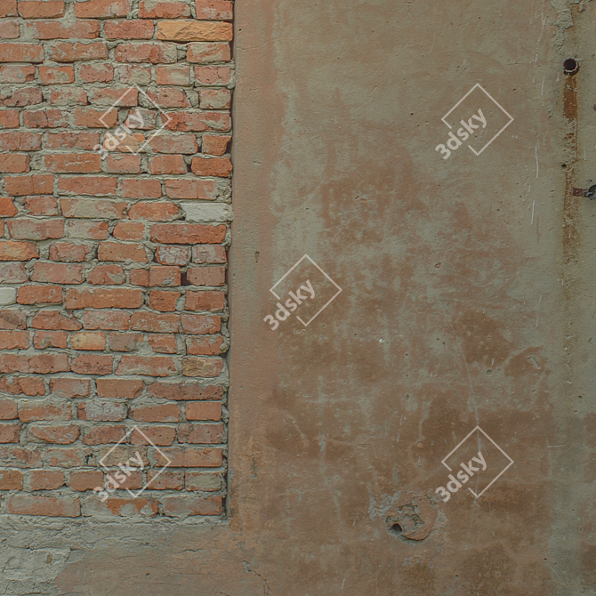 Seamless Old Brick Wall 1001 3D model image 4