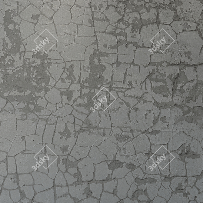 Seamless Old Plaster Texture 3D model image 4