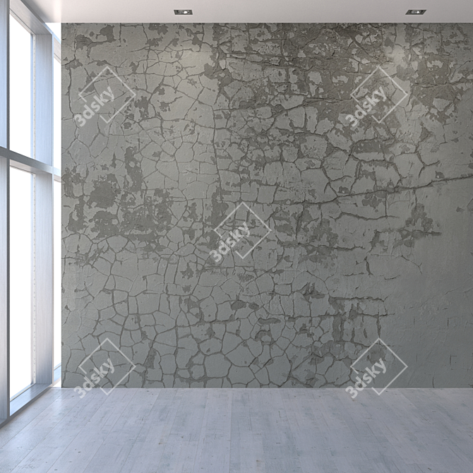 Seamless Old Plaster Texture 3D model image 5