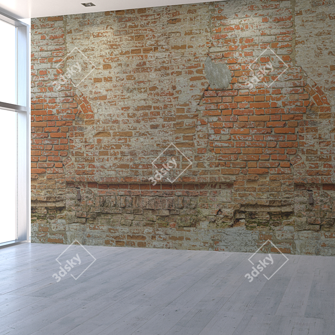 Authentic Brick Texture for Close-Up Detail 3D model image 5