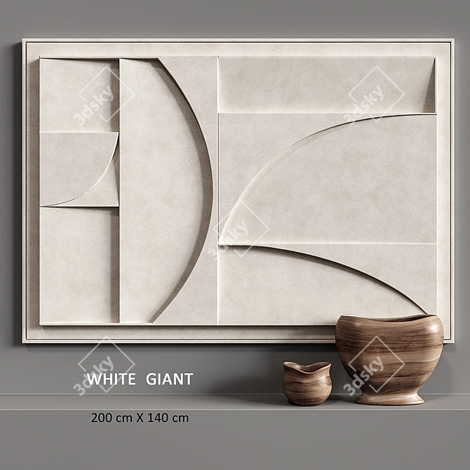 White Giant - Large Wall Art Set 3D model image 1