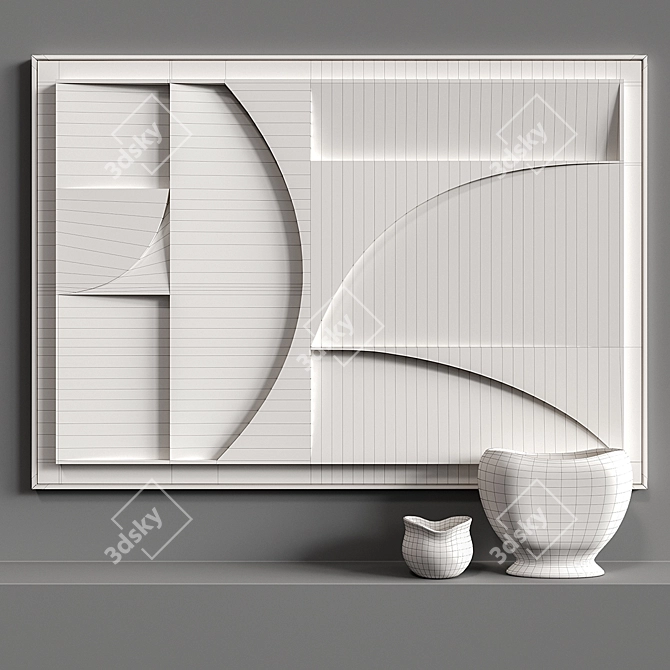 White Giant - Large Wall Art Set 3D model image 4