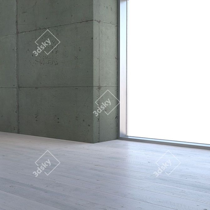 Seamless Concrete Wall Texture 3D model image 3