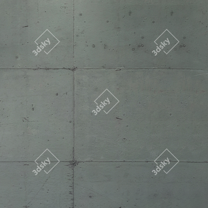 Seamless Concrete Wall Texture 3D model image 4