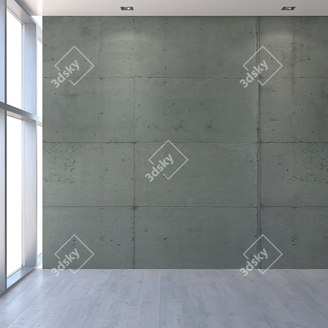 Seamless Concrete Wall Texture 3D model image 5