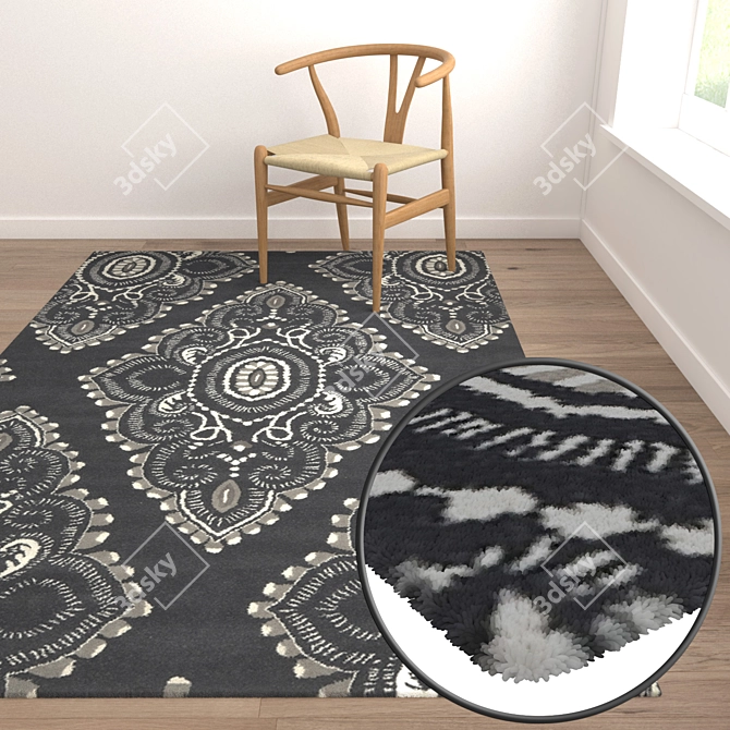 Luxury Carpet Set: High-Quality Textures & Multiple Options 3D model image 5