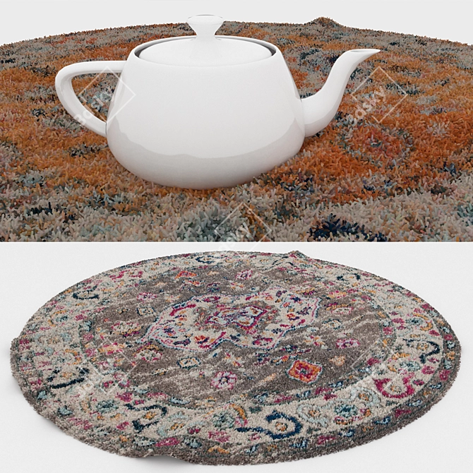 Versatile Round Carpets Set 3D model image 3