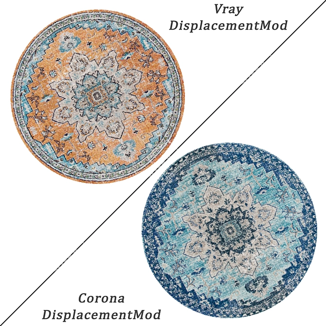 Round Carpets Set: Versatile and Detailed 3D model image 2