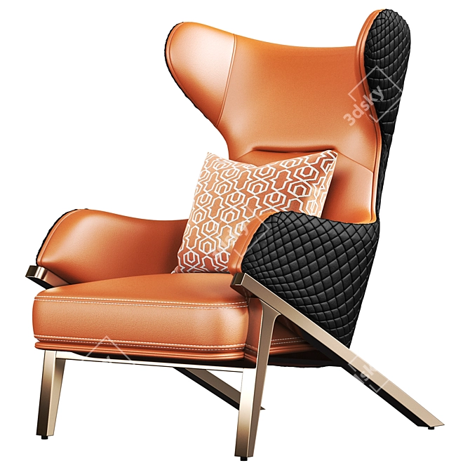 Elegant Modern Armchair 3D model image 1
