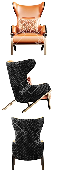 Elegant Modern Armchair 3D model image 2