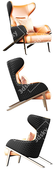 Elegant Modern Armchair 3D model image 3