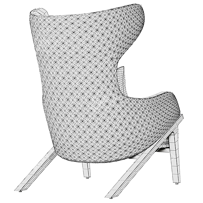 Elegant Modern Armchair 3D model image 5