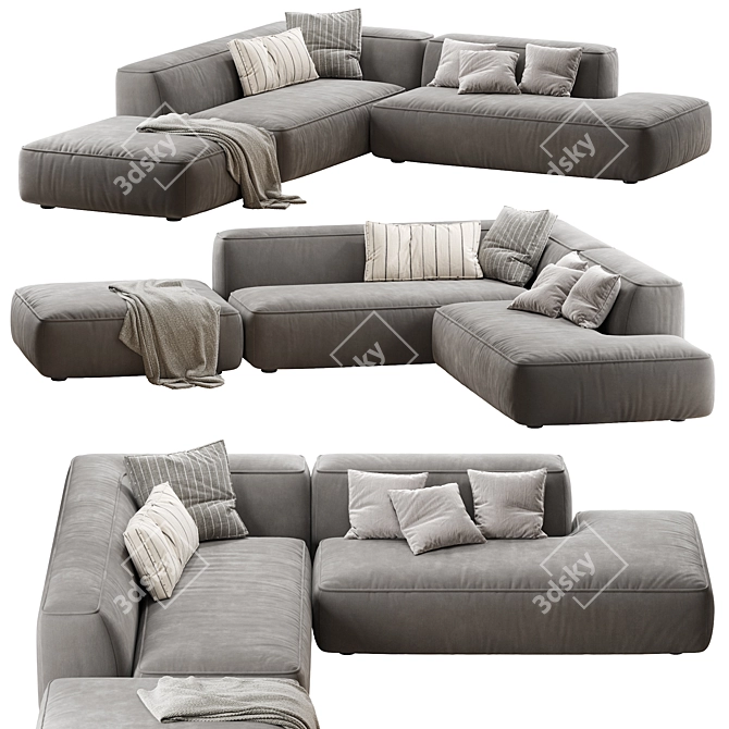 Lema Cloud: Modern & Stylish Sofa 3D model image 1